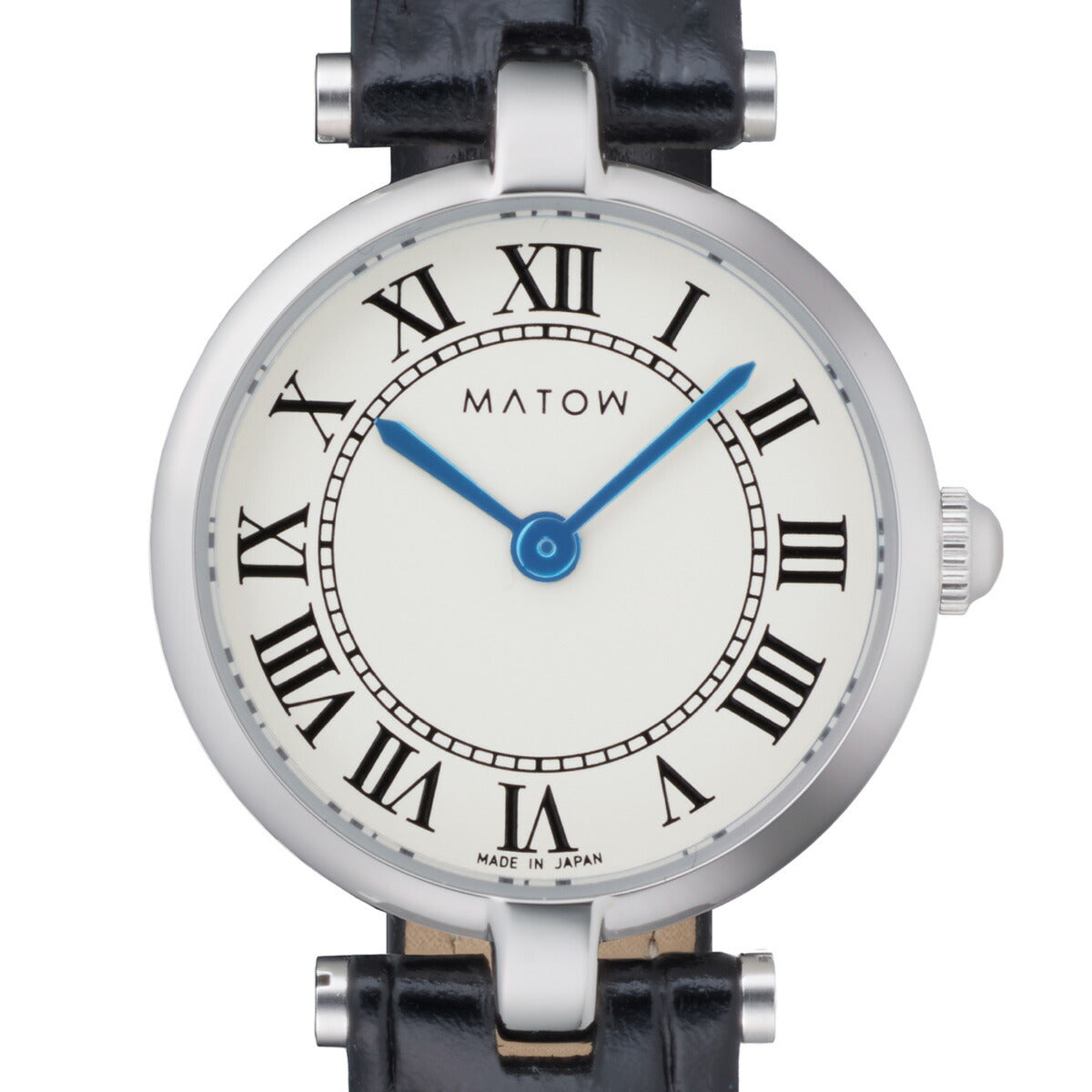 マトウ MATOW 腕時計 レディース Aura アウラ ラウンドシルバー ブラックレザー MW008001【2026 新作】