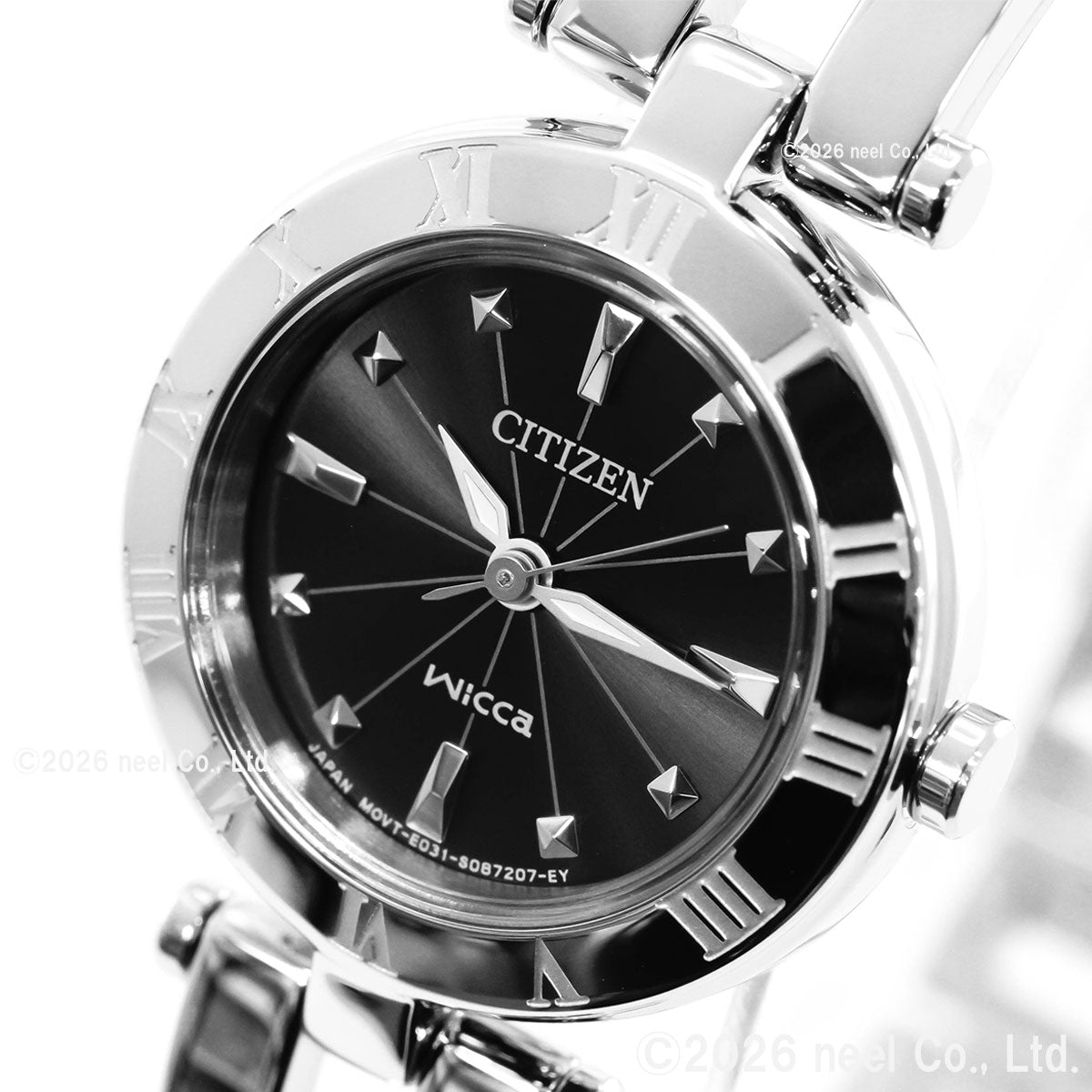 シチズン ウィッカ CITIZEN Wicca 腕時計 レディース エコ ドライブ ブラック シチズン ウィッカ NA15-1571C