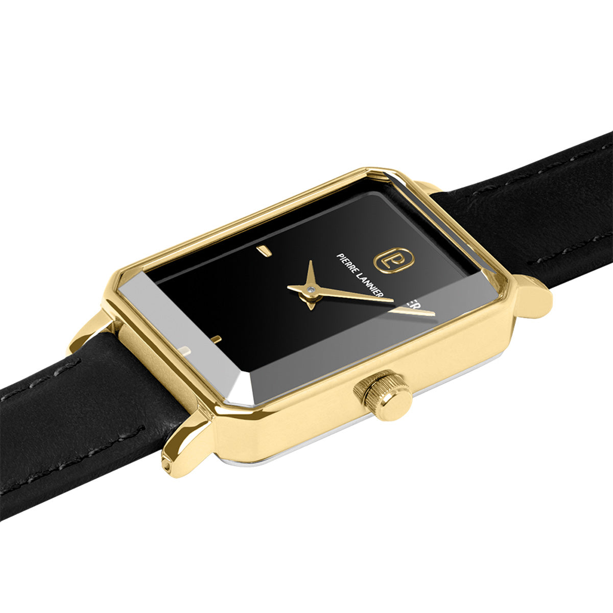 ピエールラニエ PIERRE LANNIER レディース 腕時計 クオーツ アリアン ARIANE 28mm×21mm P006L533 スクエア 革ベルト ブラック