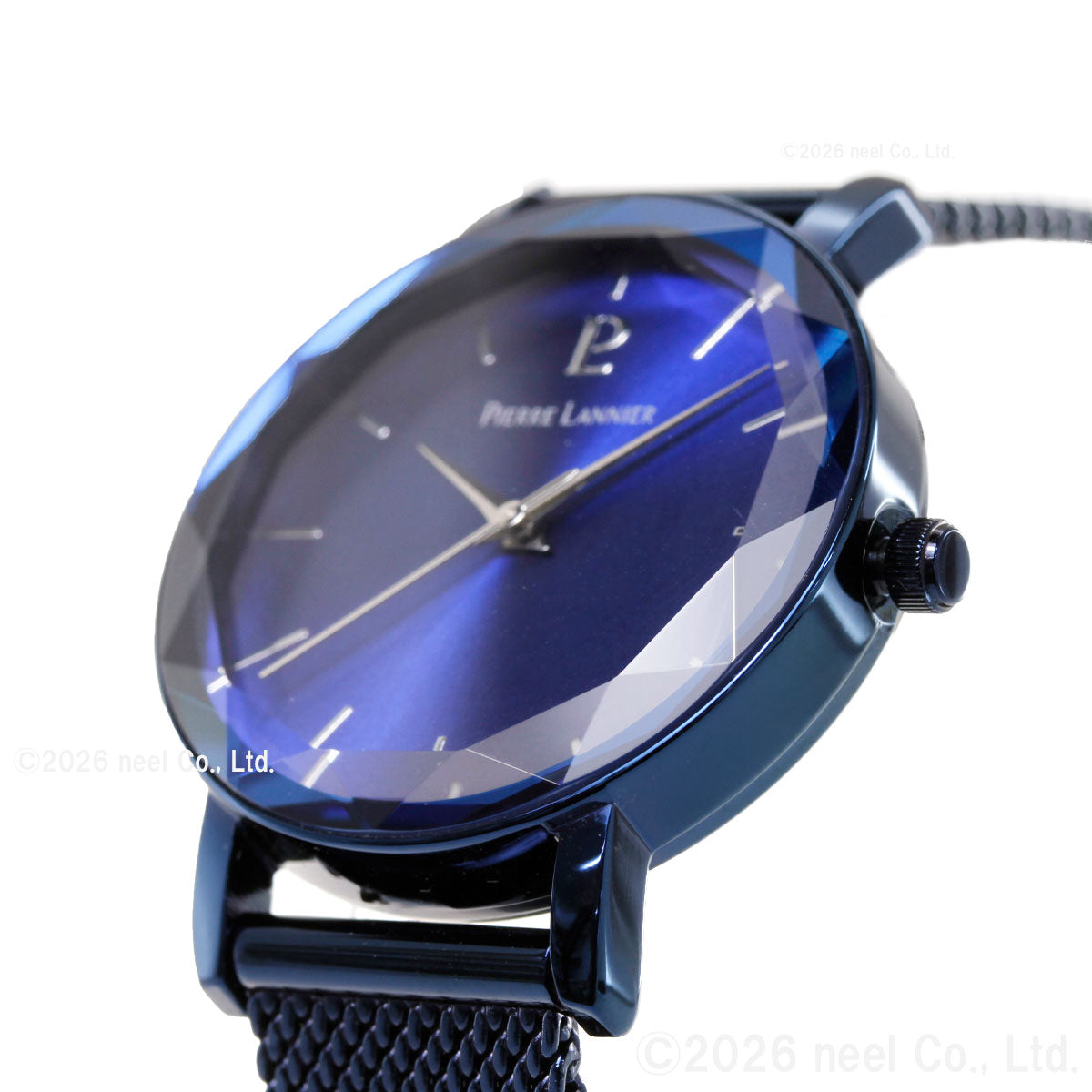 ピエールラニエ PIERRE LANNIER レディース 腕時計 クオーツ マルチプル MULTIPLES 30mm P010P968 ラウンド メッシュベルト ネイビー