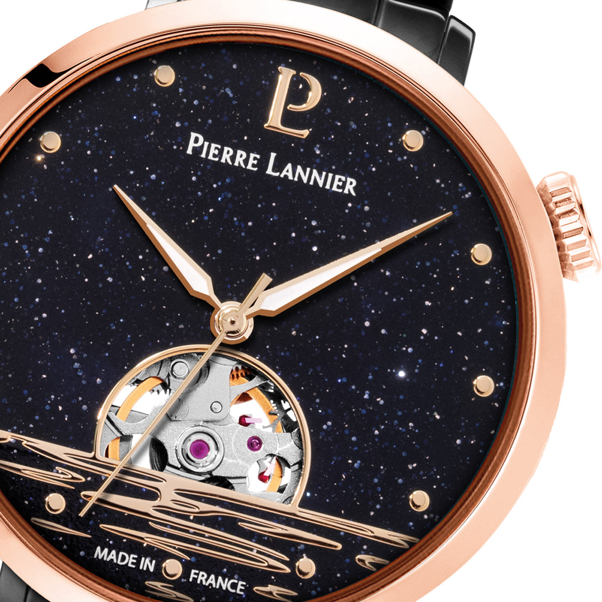 ピエールラニエ PIERRE LANNIER レディース 腕時計 自動巻き オーストレイル AUSTRALE 35mm P149K739 ラウンド メタルベルト ブラック