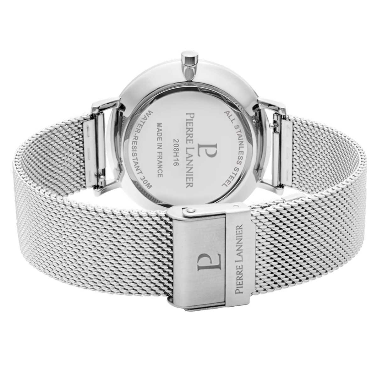 ピエールラニエ PIERRE LANNIER メンズ 腕時計 ソーラー インティ INTI 40mm P208H164M ラウンド メッシュベルト シルバー ネイビー