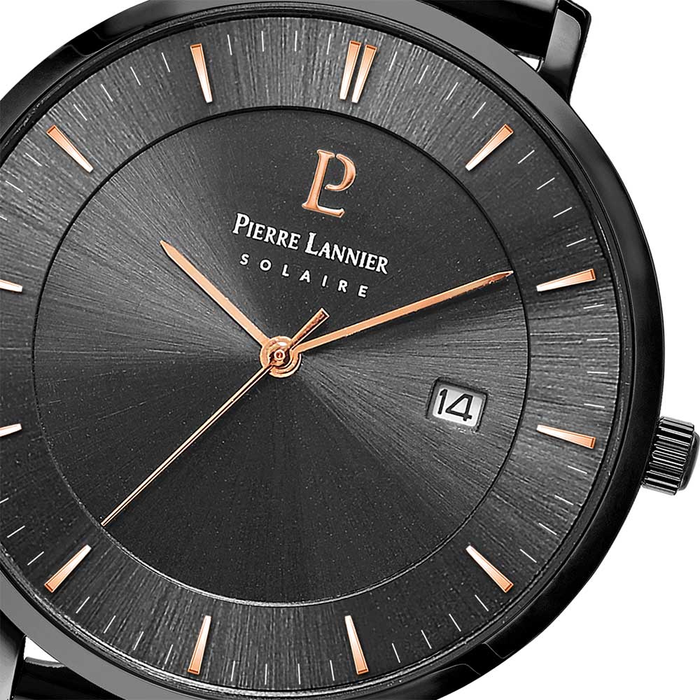 ピエールラニエ PIERRE LANNIER メンズ 腕時計 ソーラー インティ INTI 40mm P209G439 ラウンド メッシュベルト ブラック