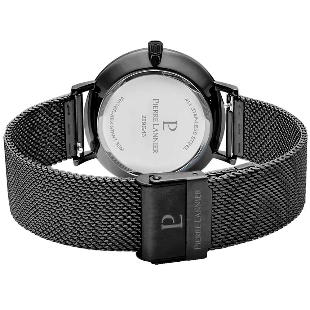 ピエールラニエ PIERRE LANNIER メンズ 腕時計 ソーラー インティ INTI 40mm P209G439 ラウンド メッシュベルト ブラック