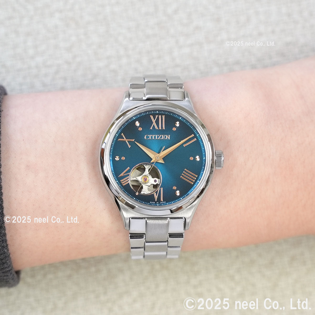 シチズンコレクション CITIZEN COLLECTION メカニカル 自動巻き 機械式 オープンハート 金碧珠 限定モデル 腕時計 レディース PC1010-52L