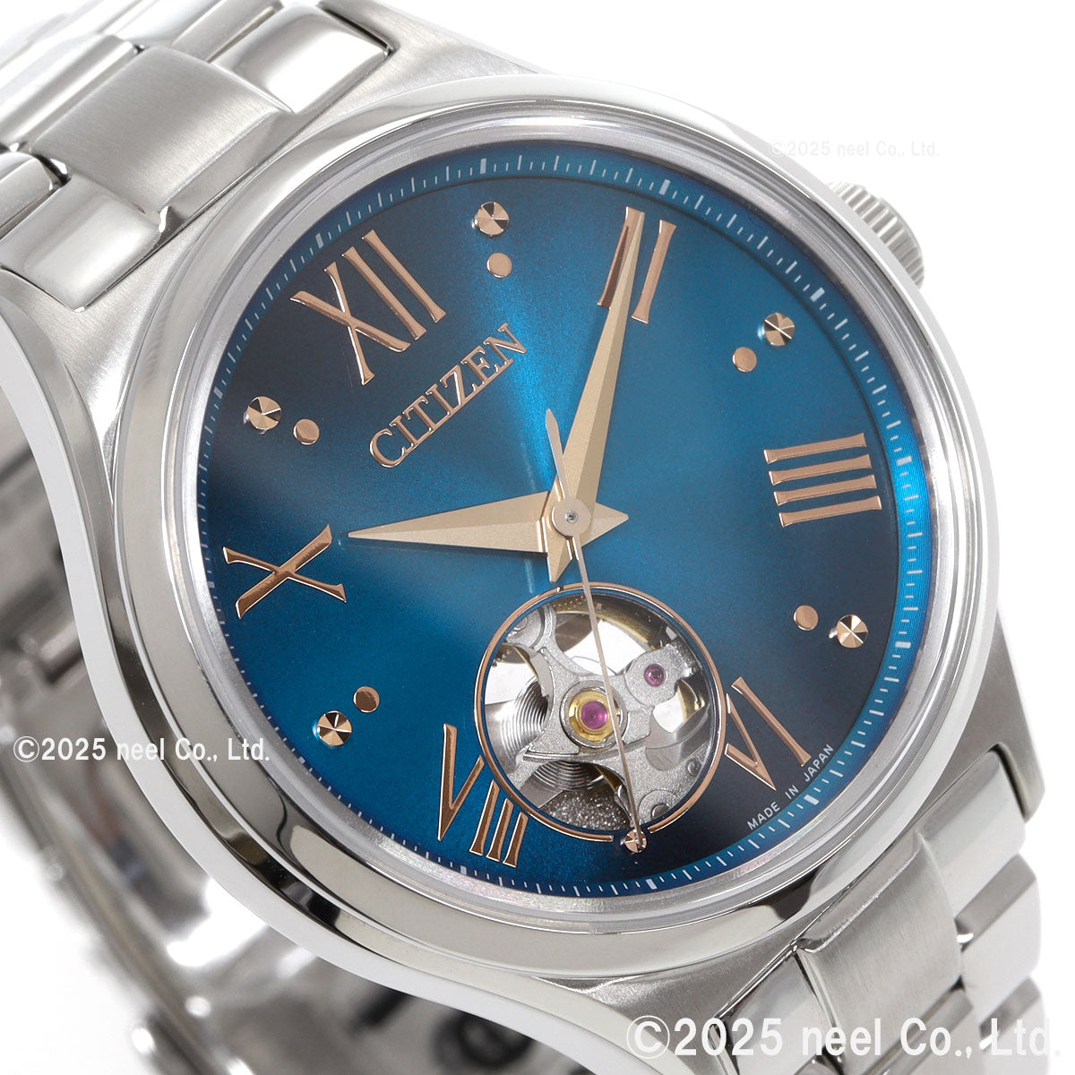 シチズンコレクション CITIZEN COLLECTION メカニカル 自動巻き 機械式 オープンハート 金碧珠 限定モデル 腕時計 レディース PC1010-52L