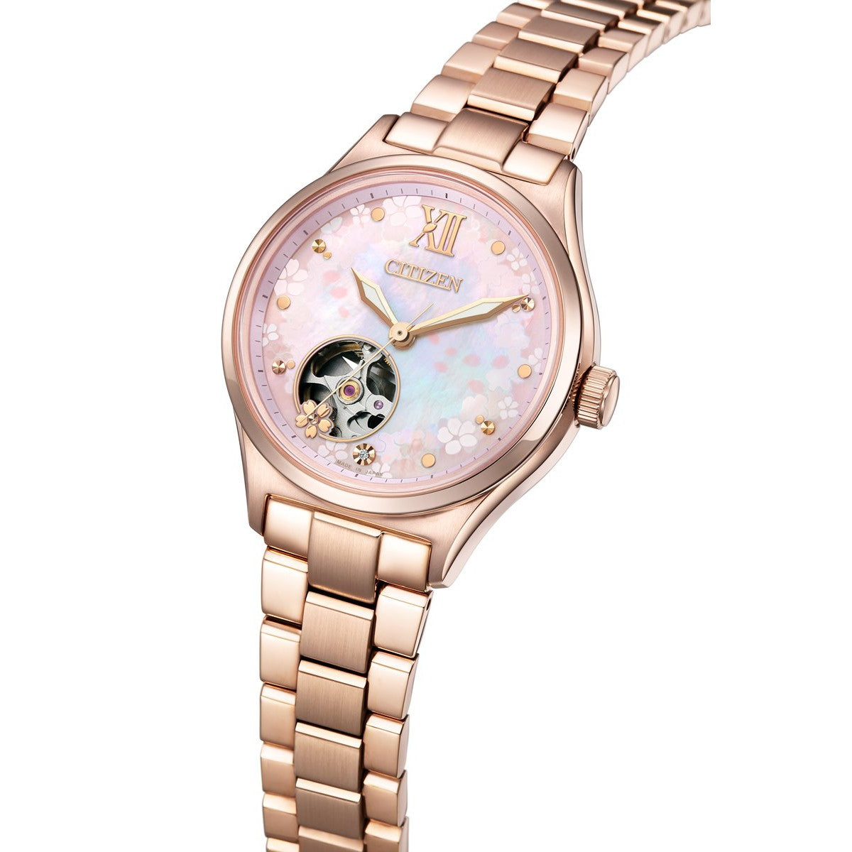シチズンコレクション CITIZEN COLLECTION メカニカル 自動巻き 機械式 オープンハート 限定モデル 桜 腕時計 レディース PC1015-59W【2026 新作】