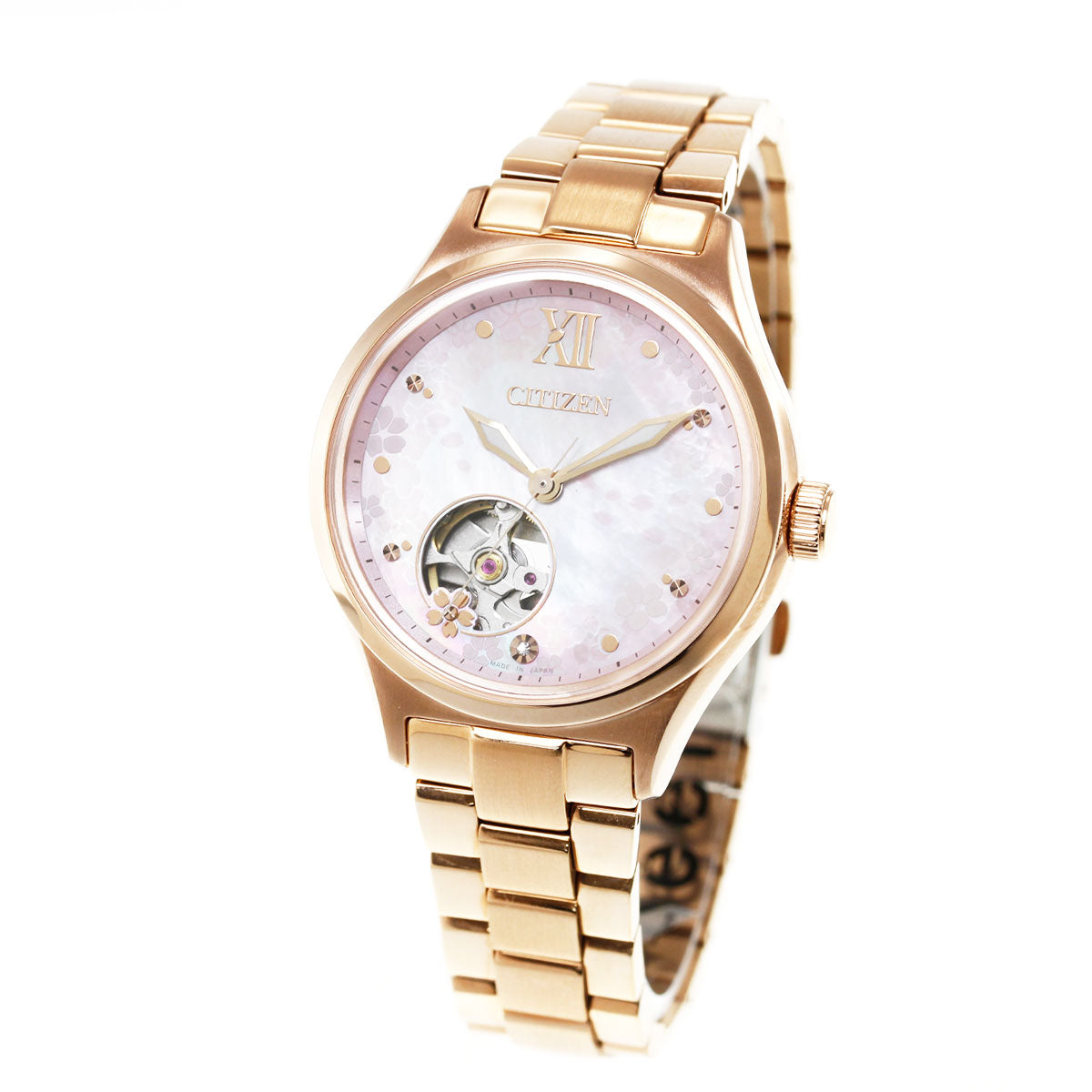 シチズンコレクション CITIZEN COLLECTION メカニカル 自動巻き 機械式 オープンハート 限定モデル 桜 腕時計 レディース PC1015-59W【2026 新作】