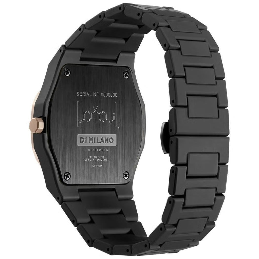 ディーワンミラノ D1 MILANO ポリカーボン ブラックエナメル 腕時計 メンズ PCBJ35【60回分割手数料無料！】
