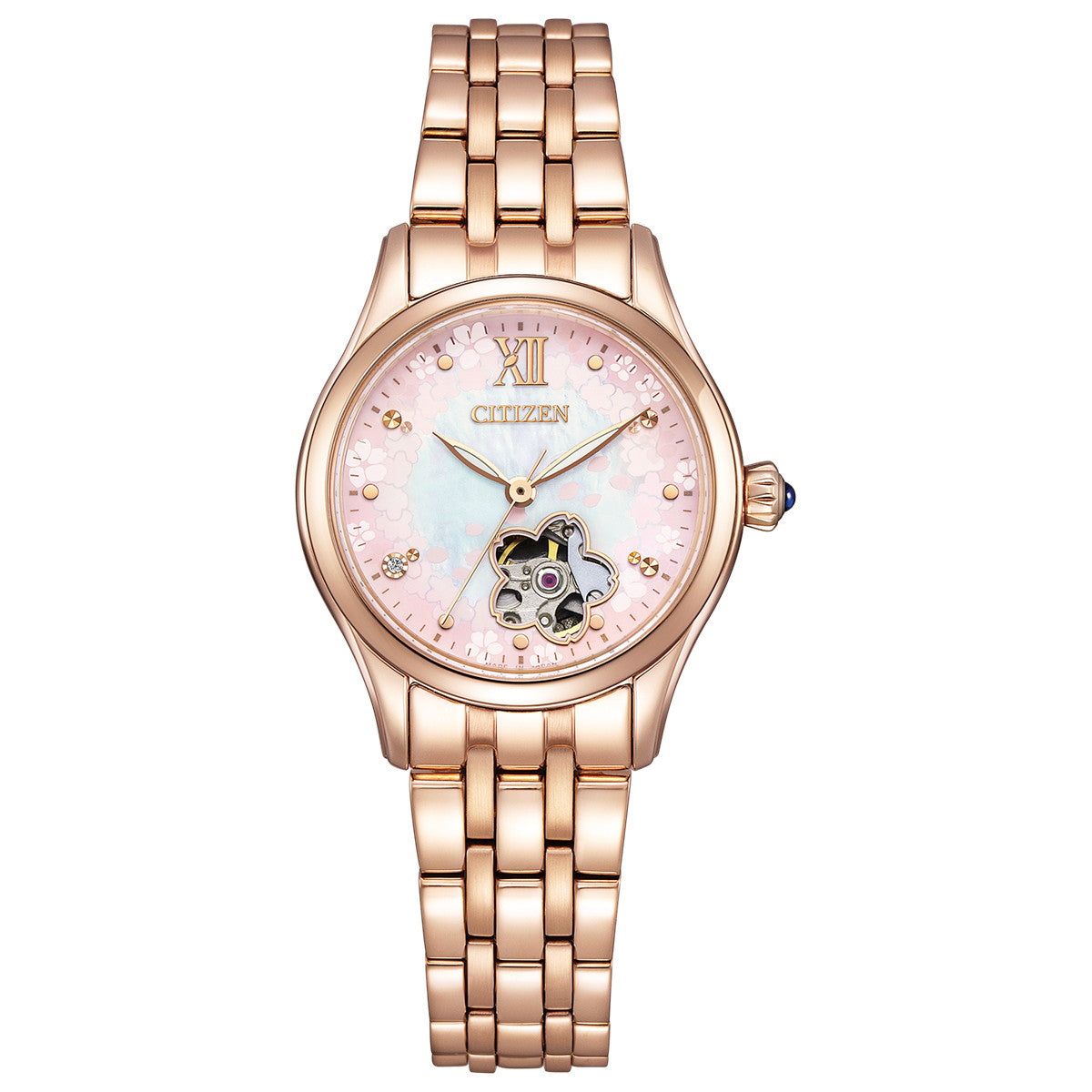 シチズンコレクション CITIZEN COLLECTION メカニカル 自動巻き 機械式 オープンハート 限定モデル 桜 腕時計 レディース PR1045-50W【2026 新作】