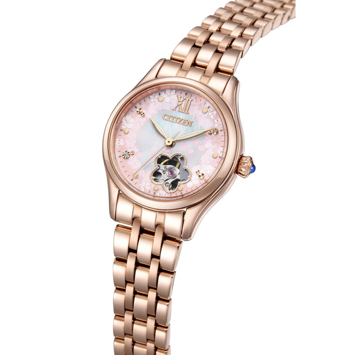 シチズンコレクション CITIZEN COLLECTION メカニカル 自動巻き 機械式 オープンハート 限定モデル 桜 腕時計 レディース PR1045-50W【2026 新作】
