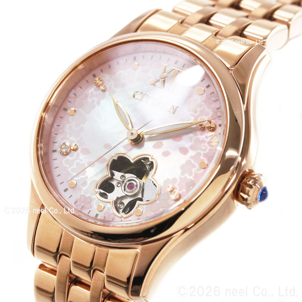 シチズンコレクション CITIZEN COLLECTION メカニカル 自動巻き 機械式 オープンハート 限定モデル 桜 腕時計 レディース PR1045-50W【2026 新作】