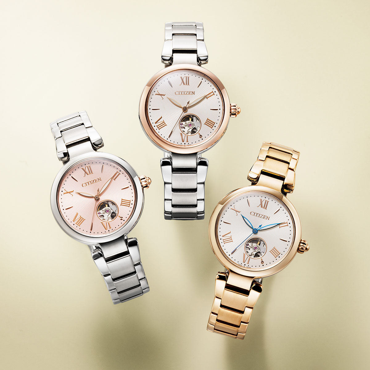 シチズンコレクション CITIZEN COLLECTION メカニカル 自動巻き 機械式 オープンハート 腕時計 レディース PR1052-54A【2026 新作】