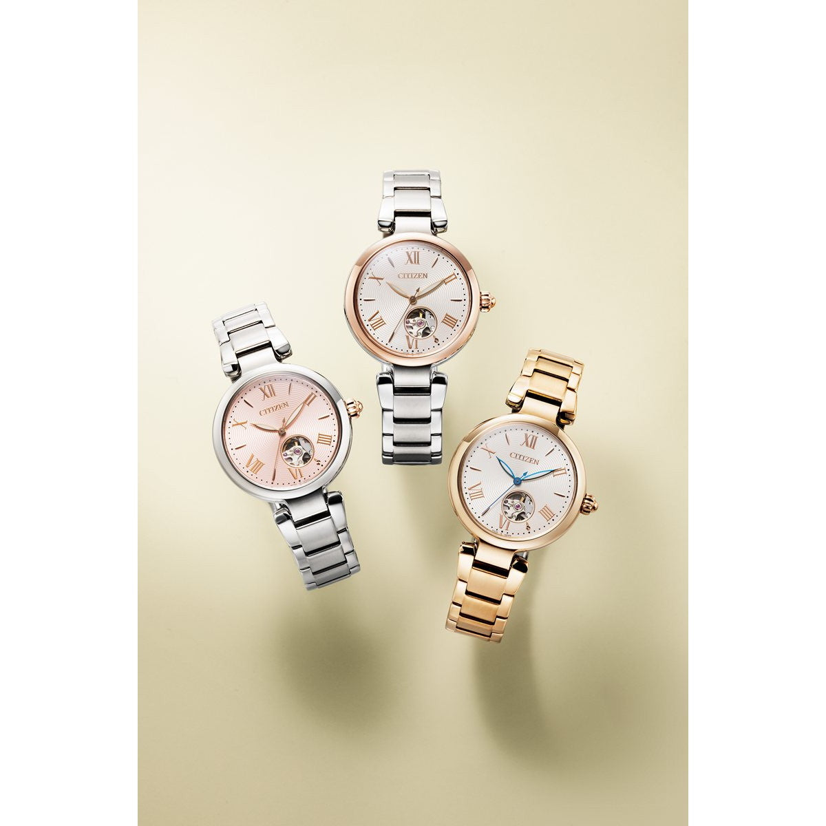 シチズンコレクション CITIZEN COLLECTION メカニカル 自動巻き 機械式 オープンハート 腕時計 レディース PR1052-54A【2026 新作】