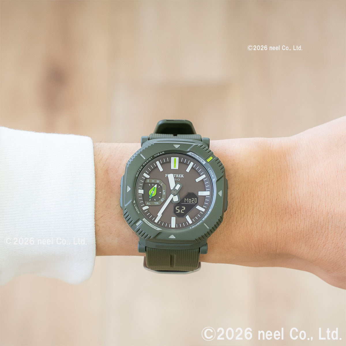 カシオ プロトレック CASIO PRO TREK 日本自然保護協会 かえるのピクルス コラボ 限定 ソーラー 腕時計 メンズ Hiker Line PRJ-B001NJ-3JR【2026 新作】