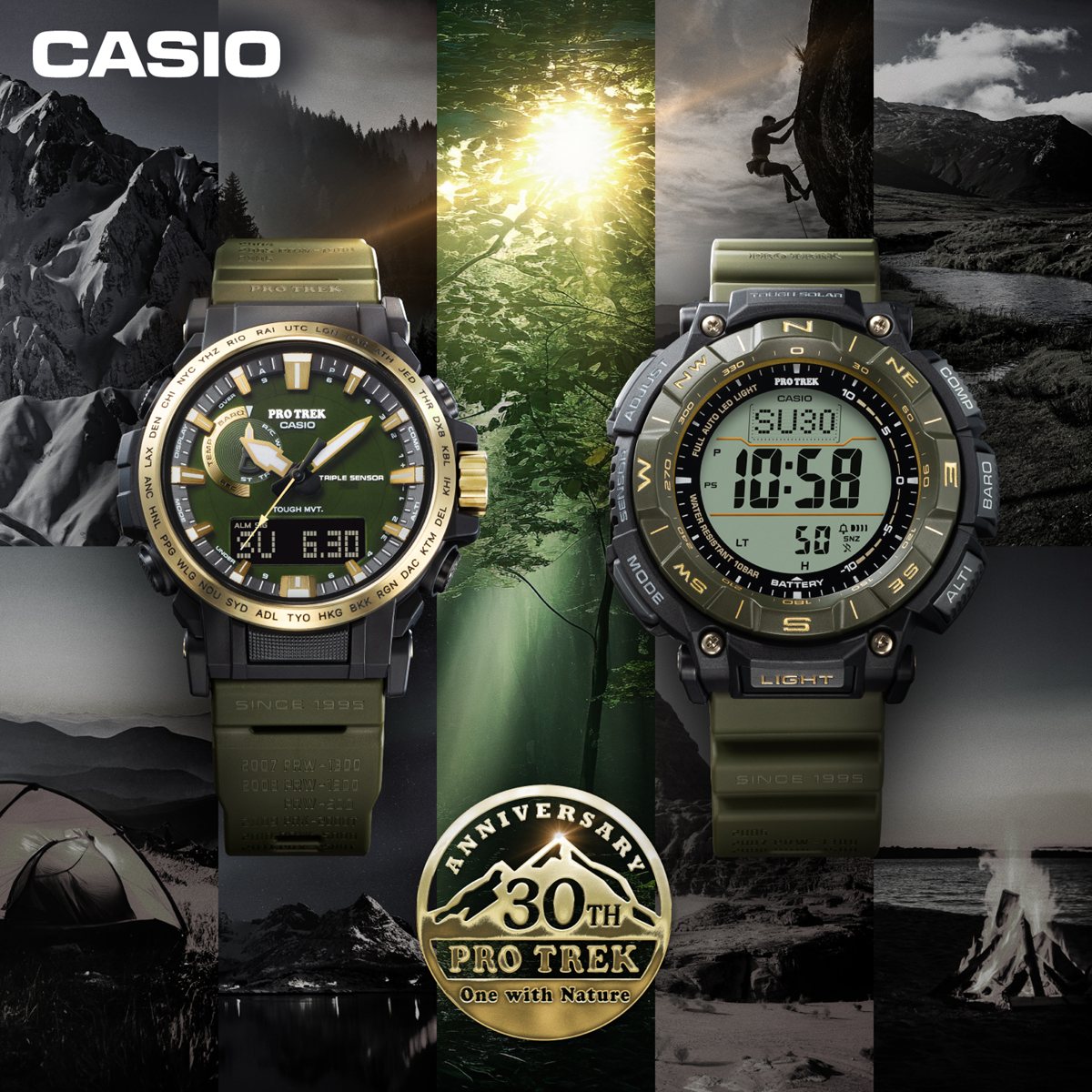 カシオ プロトレック CASIO PRO TREK 電波 ソーラー 腕時計 メンズ PRW-61ANS-3JR 30th Anniversary Model【2025 新作】