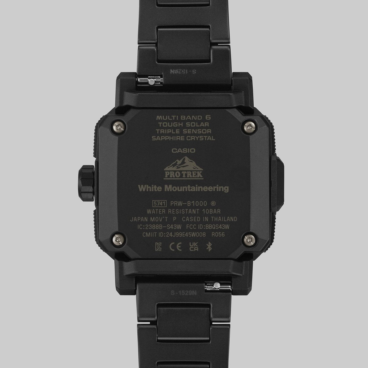 カシオ プロトレック CASIO PRO TREK 電波 ソーラー White Mountaineering コラボ 限定 腕時計 メンズ Climber Line PRW-B1000WM-1JR ホワイトマウンテニアリング【2026 新作】