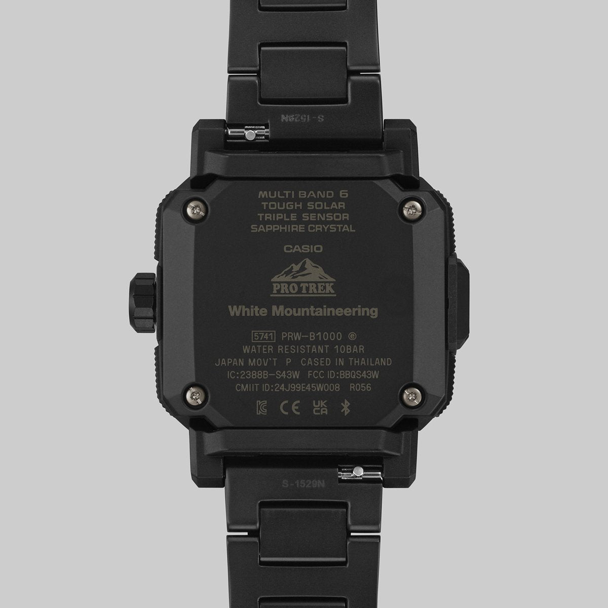 カシオ プロトレック CASIO PRO TREK 電波 ソーラー White Mountaineering コラボ 限定 腕時計 メンズ Climber Line PRW-B1000WM-1JR ホワイトマウンテニアリング【2026 新作】