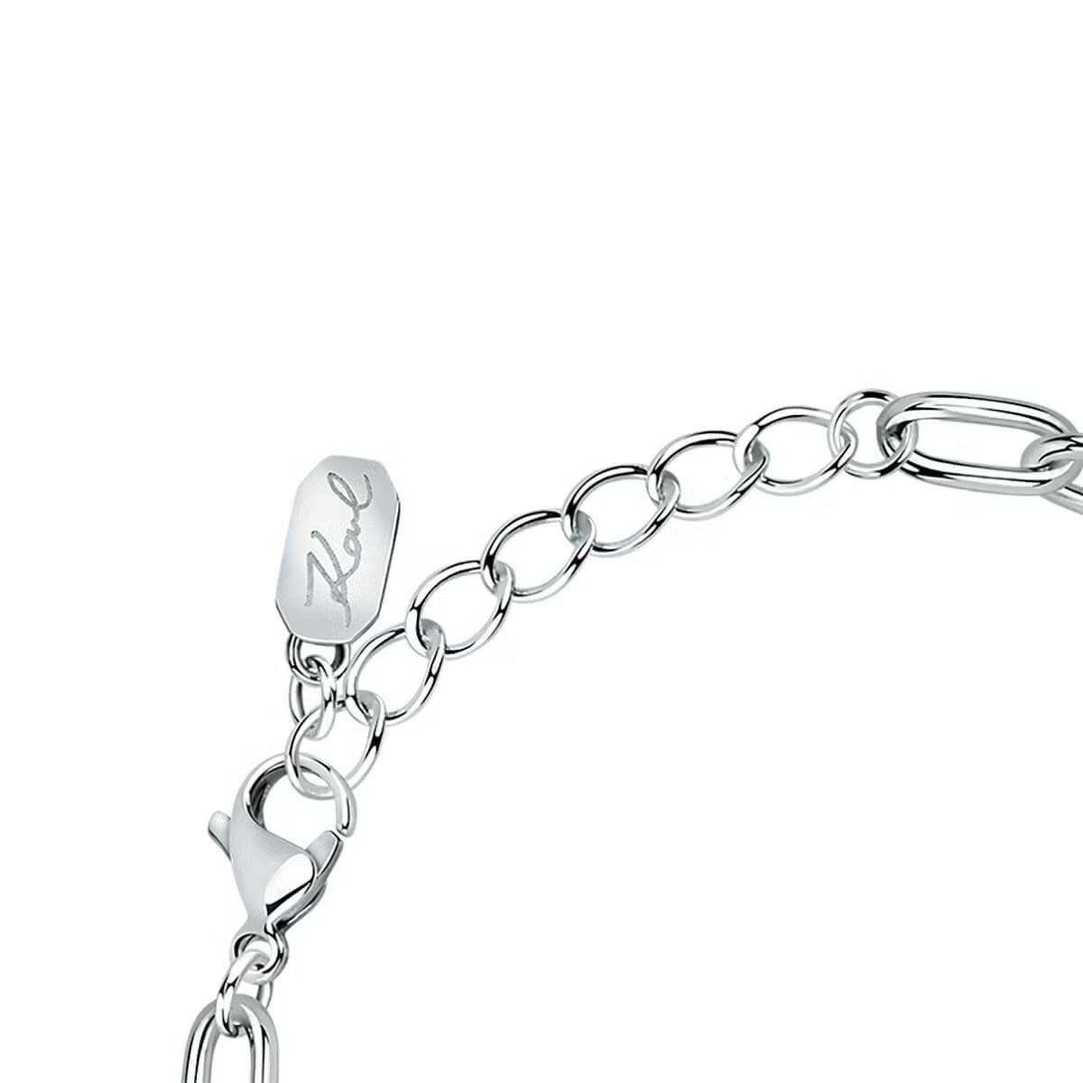 カール ラガーフェルド KARL LAGERFELD 腕時計 メンズ レディース ラウンド エッセンシャル ROUND ESSENTIALS スペシャル ボックス ブラック クリスタル ダイヤモンドダスト アイコン ダイヤル シルバー ブレスレット カール＋シュペット チャーム ブレスレット R0553101516【60回分割手数料無料！】