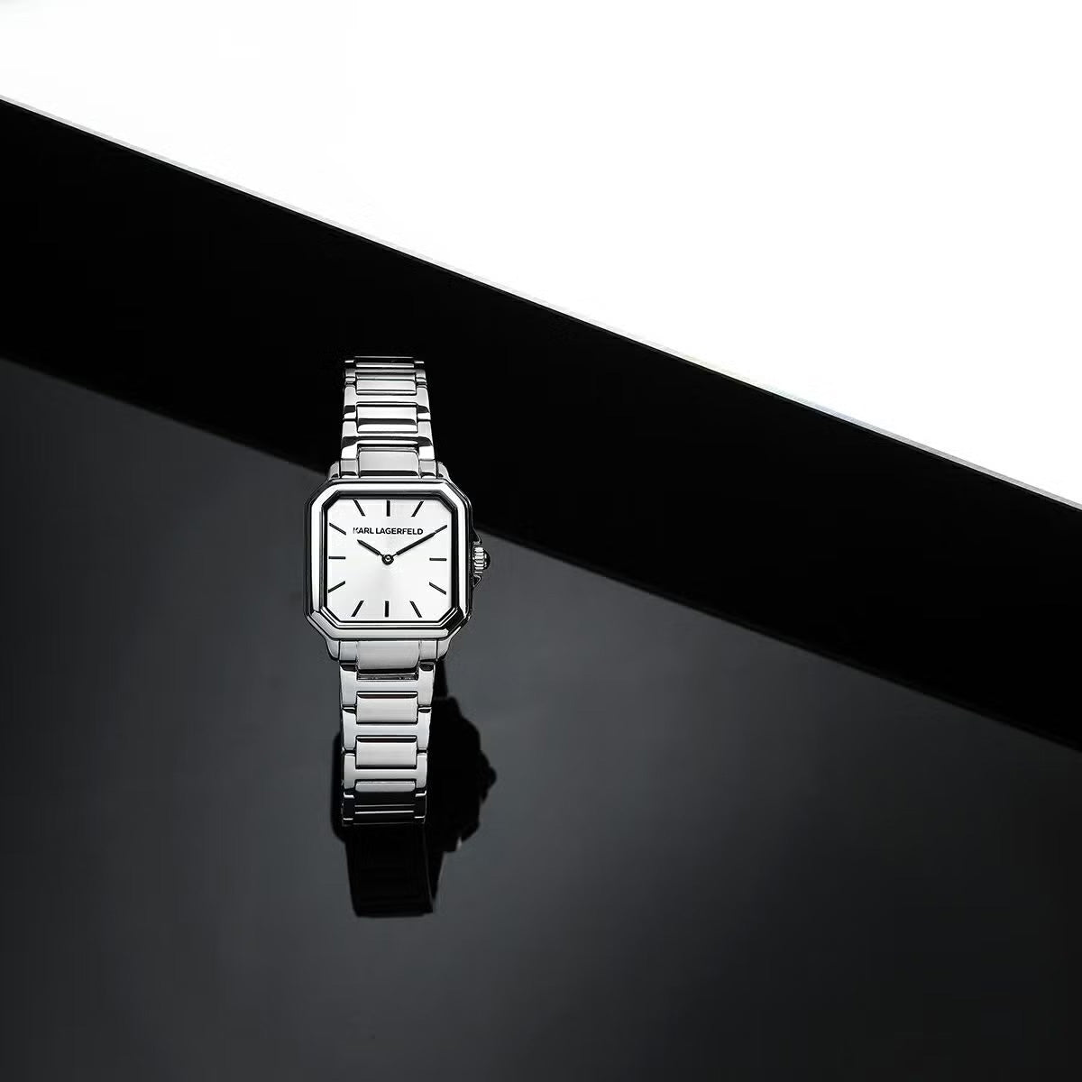 カール ラガーフェルド KARL LAGERFELD 腕時計 レディース スクエア クラシック SQUARE CLASSICS シルバー サンレイ ダイヤル シルバー ブレスレット R0553102506【60回分割手数料無料！】