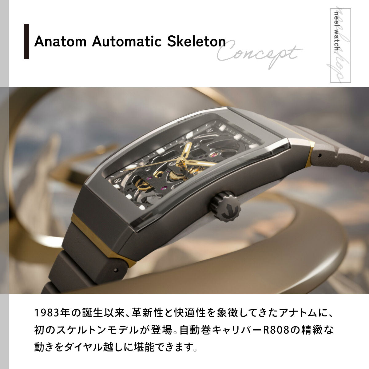 ラドー RADO アナトム オートマティック スケルトン Anatom Automatic Skeleton 腕時計 メンズ レディース 自動巻き R10206109【60回分割手数料無料！】