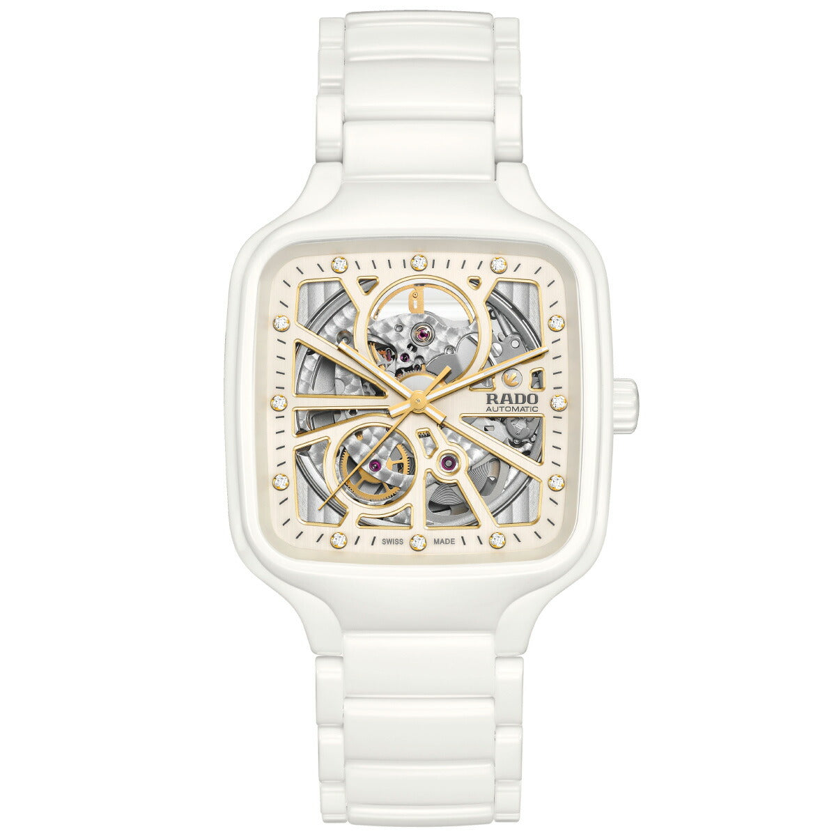 ラドー RADO トゥルー スクエア オートマティック オープンハート True Square Automatic Open Heart 腕時計 メンズ 自動巻き R27073702【60回分割手数料無料！】