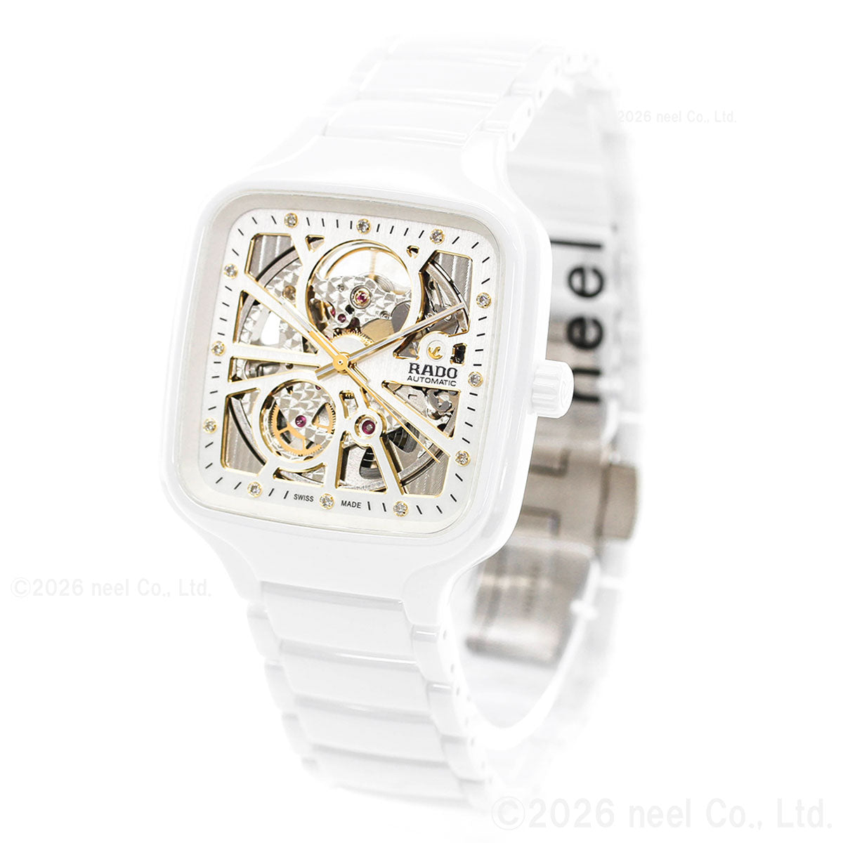 ラドー RADO トゥルー スクエア オートマティック オープンハート True Square Automatic Open Heart 腕時計 メンズ 自動巻き R27073702【60回分割手数料無料！】