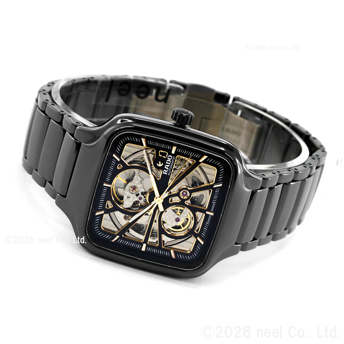 ラドー RADO トゥルー スクエア オートマティック オープンハート True Square Automatic Open Heart 腕時計 自動巻き R27086162【60回分割手数料無料！】