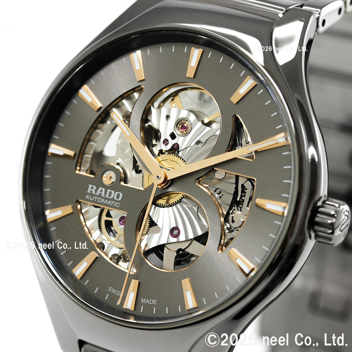 ラドー RADO トゥルー ラウンド オートマティック オープンハート True Round Automatic Open Heart 腕時計 自動巻き R27108112【60回分割手数料無料！】