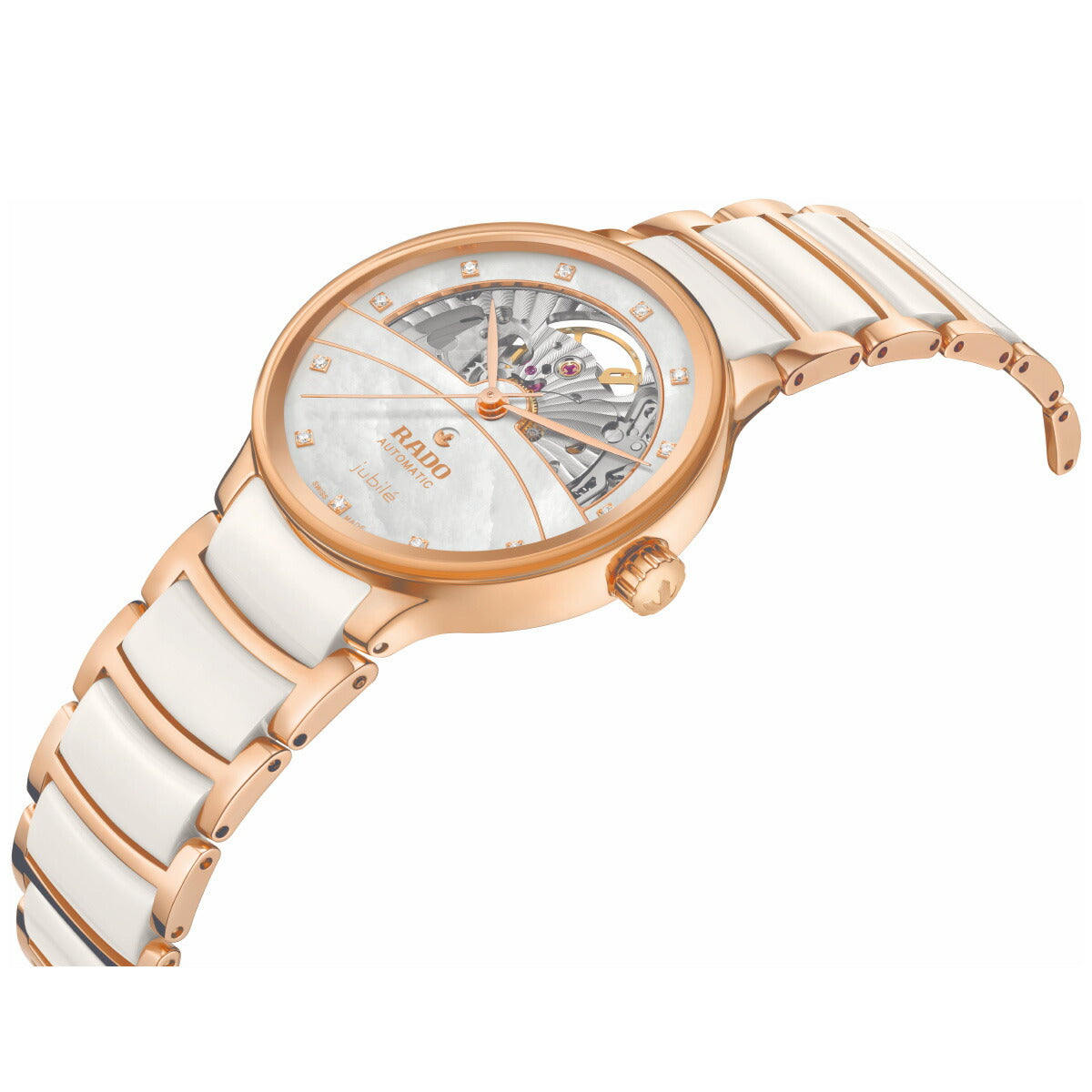 ラドー RADO セントリックス オートマティック ダイヤモンド オープンハート Centrix Automatic 腕時計 レディース 自動巻き R30029922【60回分割手数料無料！】