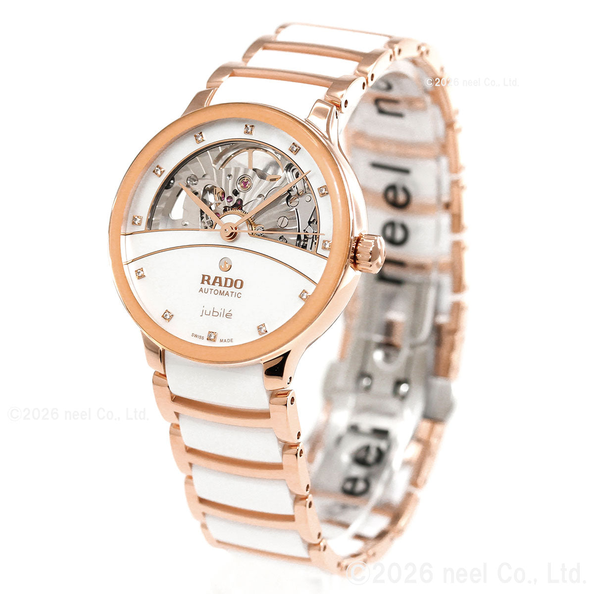 ラドー RADO セントリックス オートマティック ダイヤモンド オープンハート Centrix Automatic 腕時計 レディース 自動巻き R30029922【60回分割手数料無料！】