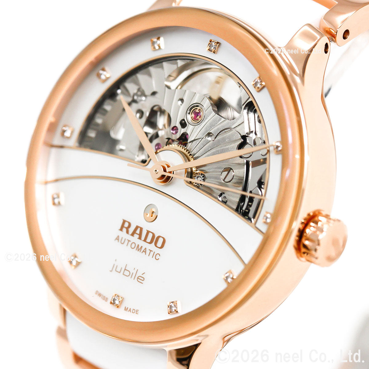 ラドー RADO セントリックス オートマティック ダイヤモンド オープンハート Centrix Automatic 腕時計 レディース 自動巻き R30029922【60回分割手数料無料！】