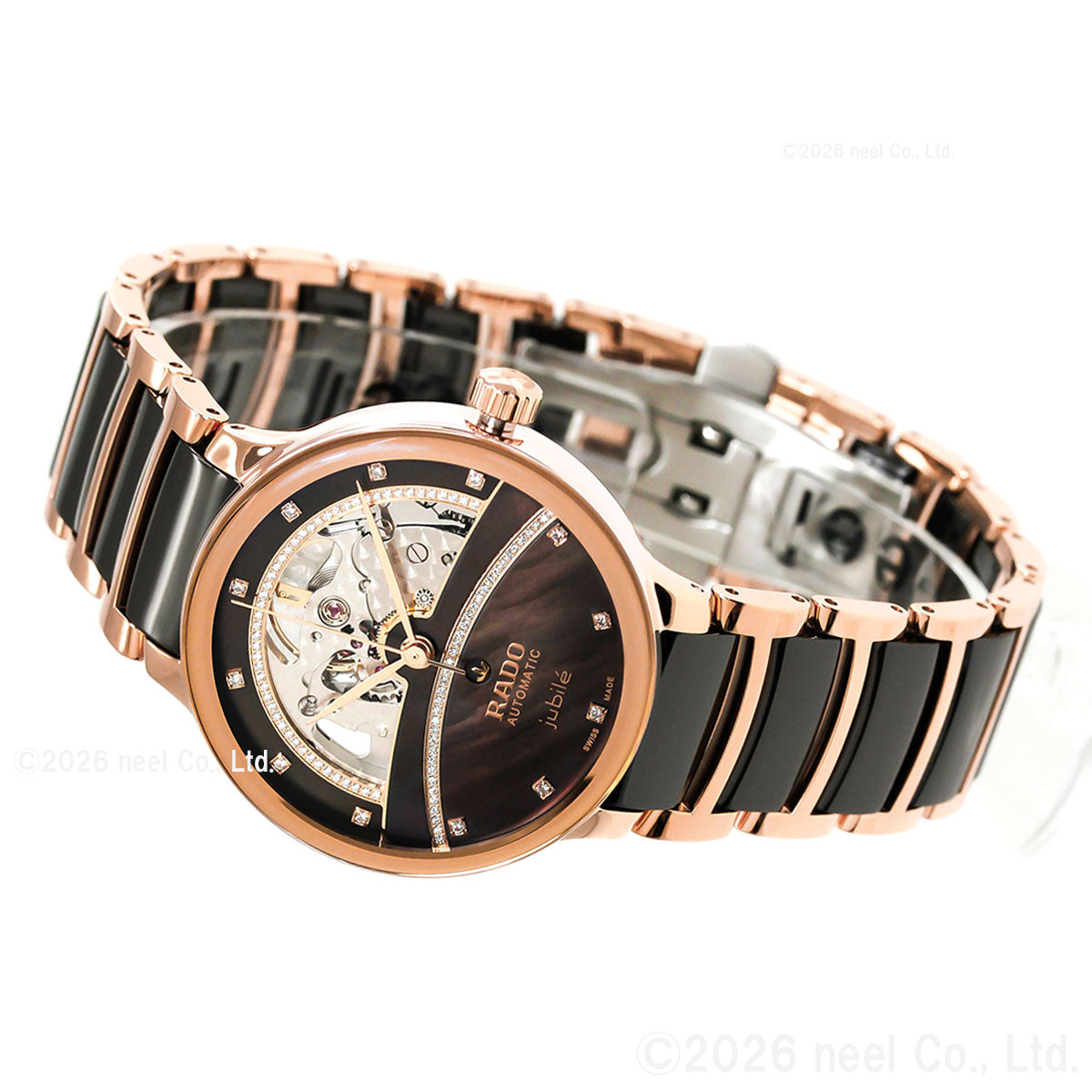 ラドー RADO セントリックス オートマティック ダイヤモンド オープンハート Centrix Automatic 腕時計 レディース 自動巻き R30029942【60回分割手数料無料！】
