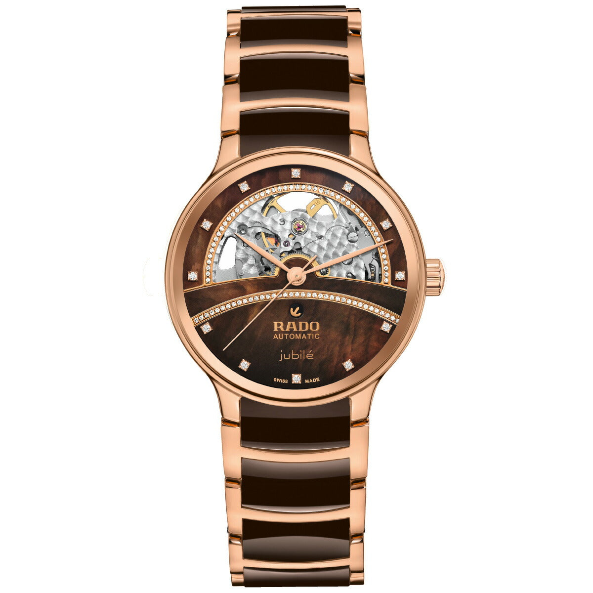 ラドー RADO セントリックス オートマティック ダイヤモンド オープンハート Centrix Automatic 腕時計 レディース 自動巻き R30029942【60回分割手数料無料！】