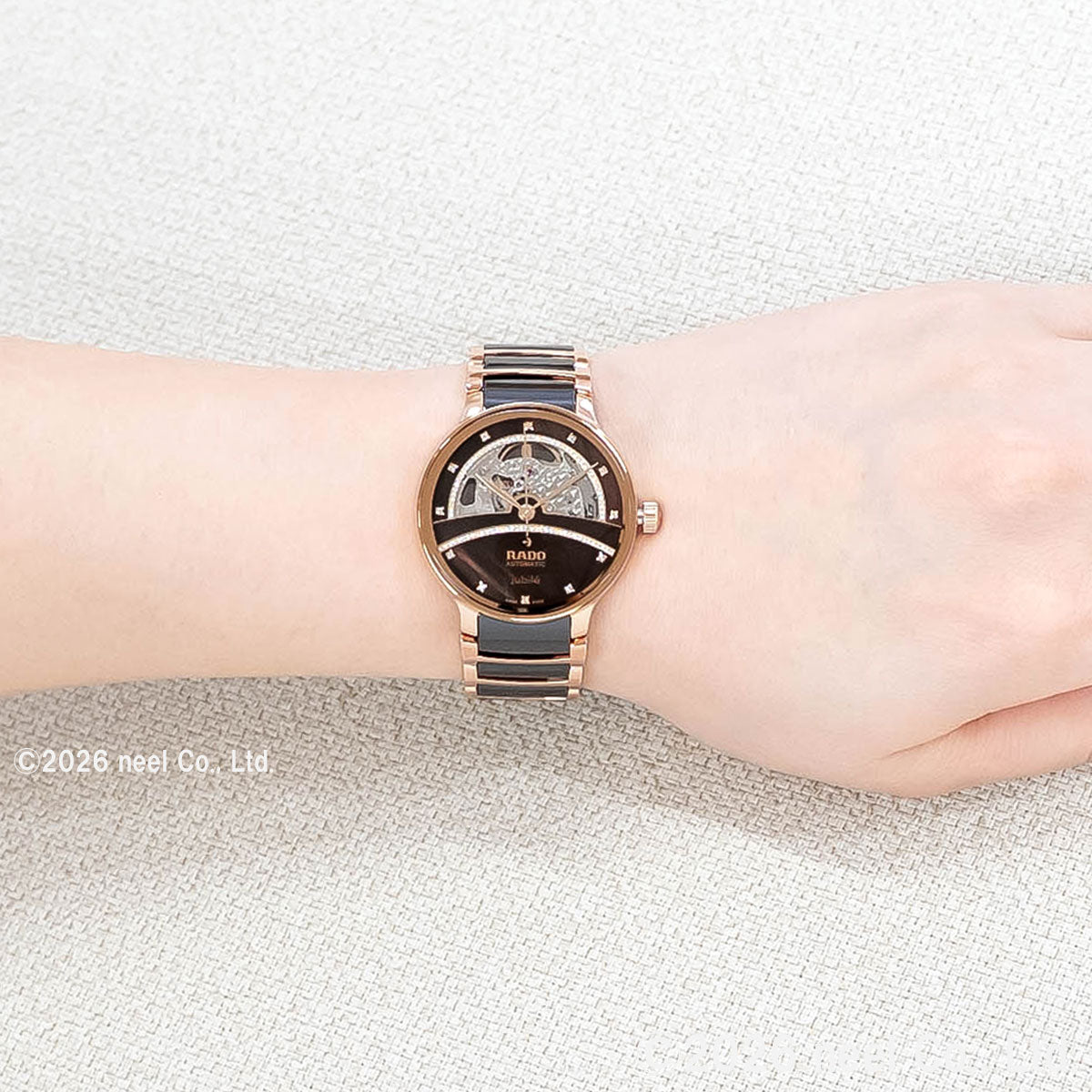 ラドー RADO セントリックス オートマティック ダイヤモンド オープンハート Centrix Automatic 腕時計 レディース 自動巻き R30029942【60回分割手数料無料！】