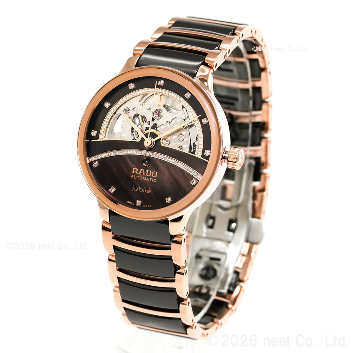 ラドー RADO セントリックス オートマティック ダイヤモンド オープンハート Centrix Automatic 腕時計 レディース 自動巻き R30029942【60回分割手数料無料！】