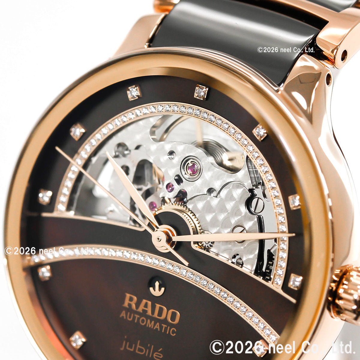 ラドー RADO セントリックス オートマティック ダイヤモンド オープンハート Centrix Automatic 腕時計 レディース 自動巻き R30029942【60回分割手数料無料！】