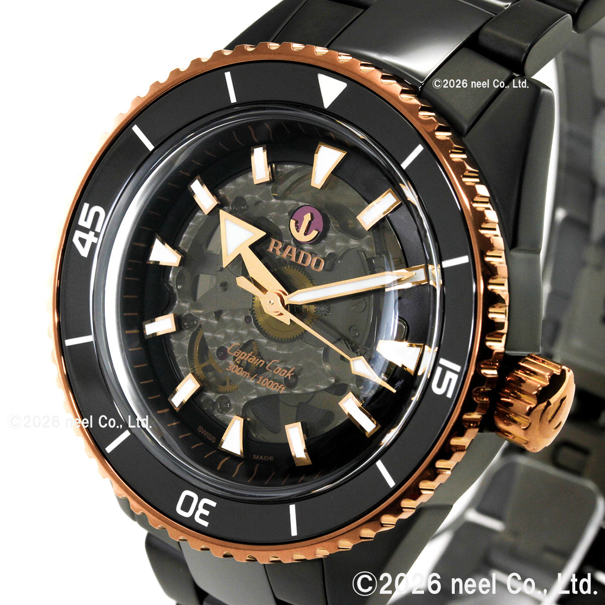 ラドー RADO キャプテンクック ハイテクセラミック Captain Cook High-Tech Ceramic 腕時計 メンズ 自動巻き R32127162【60回分割手数料無料！】