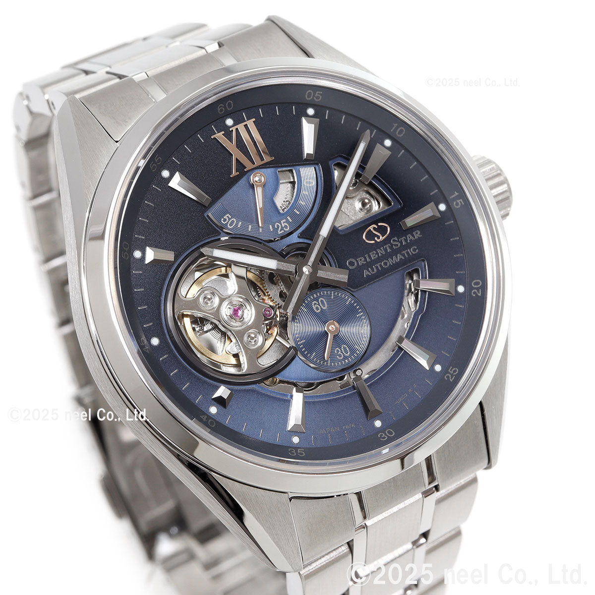 オリエントスター ORIENT STAR コンテンポラリー モダンスケルトン MovingBlue 国内300本限定 腕時計 自動巻 機械式 日本製 RK-AV0132L 雪明かり【2025 新作】