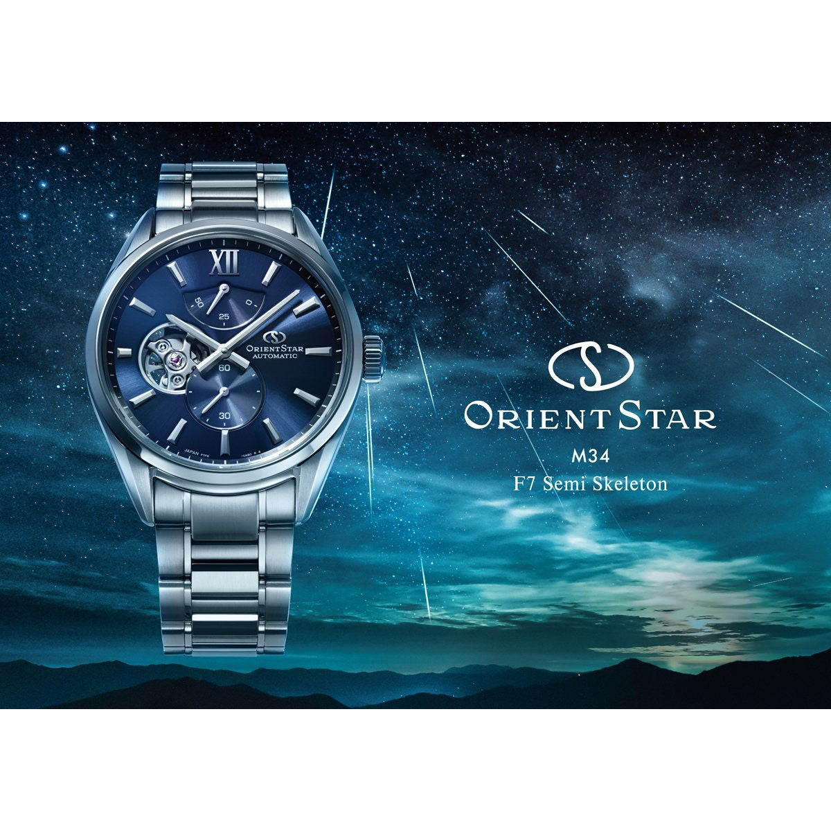 オリエントスター ORIENT STAR M34 F7 セミスケルトン 腕時計 メンズ 自動巻 機械式 日本製 RK-BY0010L【2025 新作】