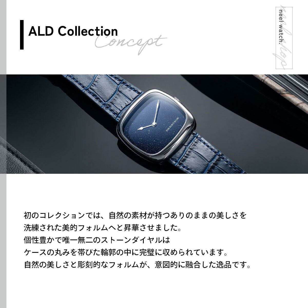 デニソン DENNISON 腕時計 メンズ レディース ALD Collection ミッドナイトアベンチュリン スチール ALD-S-ST04-NVY-R-SBKL