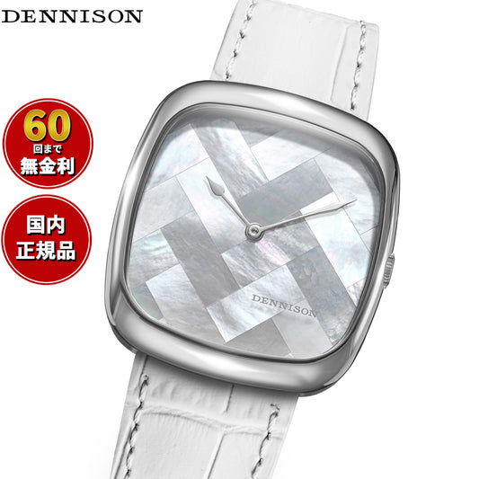デニソン DENNISON 腕時計 メンズ レディース ALD Collection ホワイトマザーオブパール モザイク スチール ALD-S-ST10-WHT-SBKL