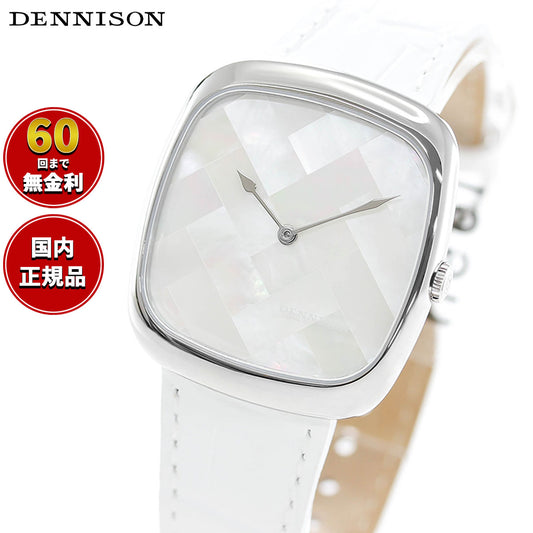 デニソン DENNISON 腕時計 メンズ レディース ALD Collection ホワイトマザーオブパール モザイク スチール ALD-S-ST10-WHT-SBKL