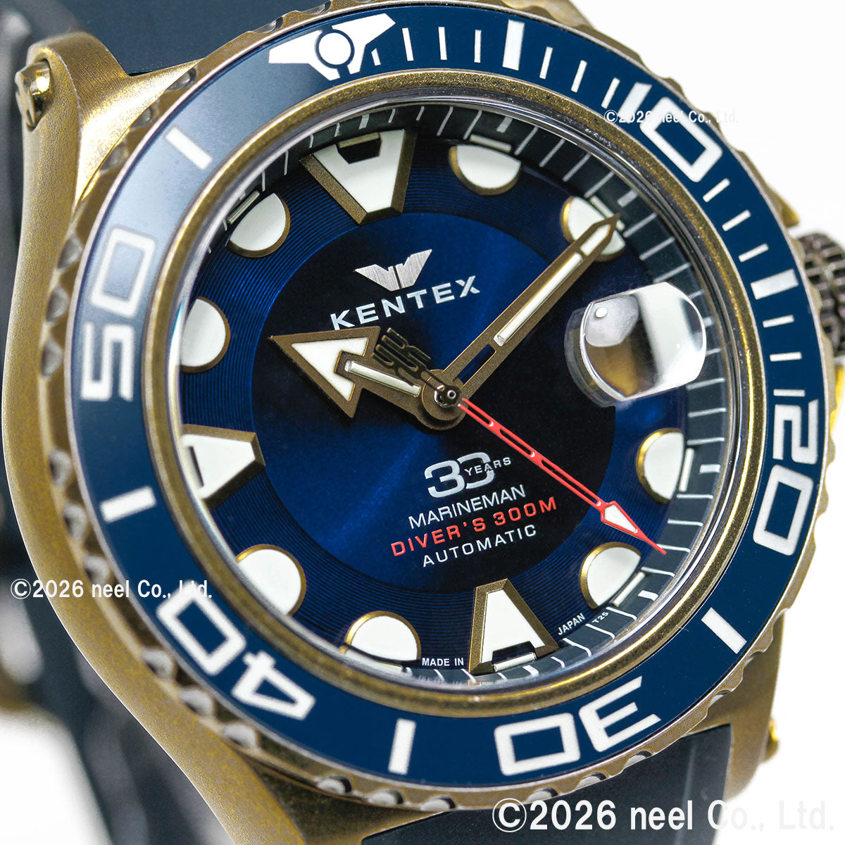 ケンテックス KENTEX Marineman Sea-Angler マリンマン シーアングラー ブロンズブルー 腕時計 メンズ ダイバーズウォッチ 日本製 S706X-03 300本限定【60回分割手数料無料！】