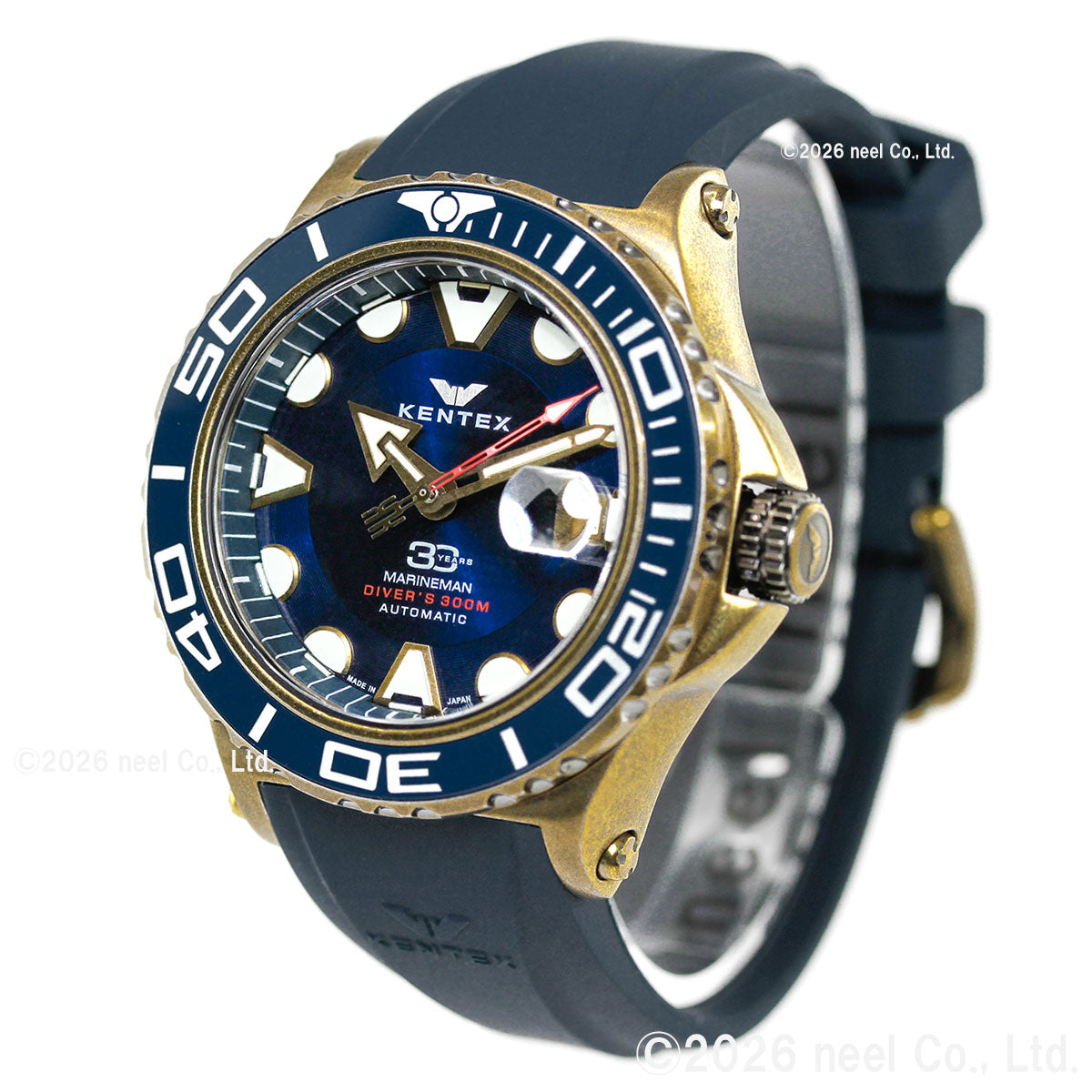 ケンテックス KENTEX Marineman Sea-Angler マリンマン シーアングラー ブロンズブルー 腕時計 メンズ ダイバーズウォッチ 日本製 S706X-03 300本限定【60回分割手数料無料！】