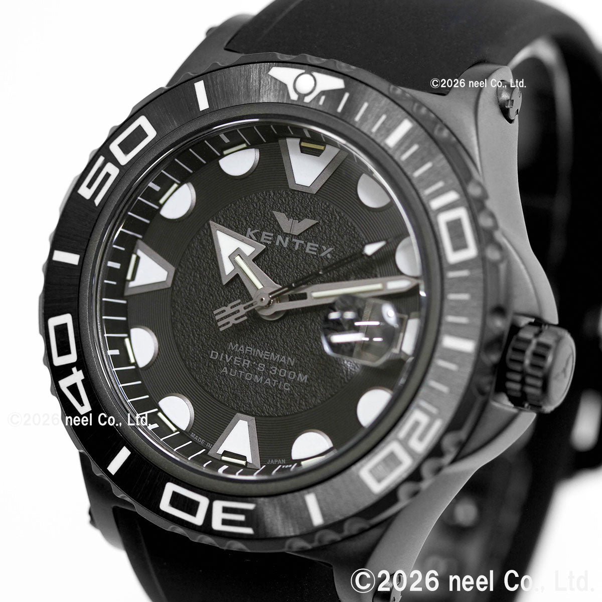 ケンテックス KENTEX Marineman Sea-Angler Matt Series マリンマン シーアングラー マットブラック 腕時計 メンズ ダイバーズウォッチ 日本製 S706X-06 188本限定【60回分割手数料無料！】