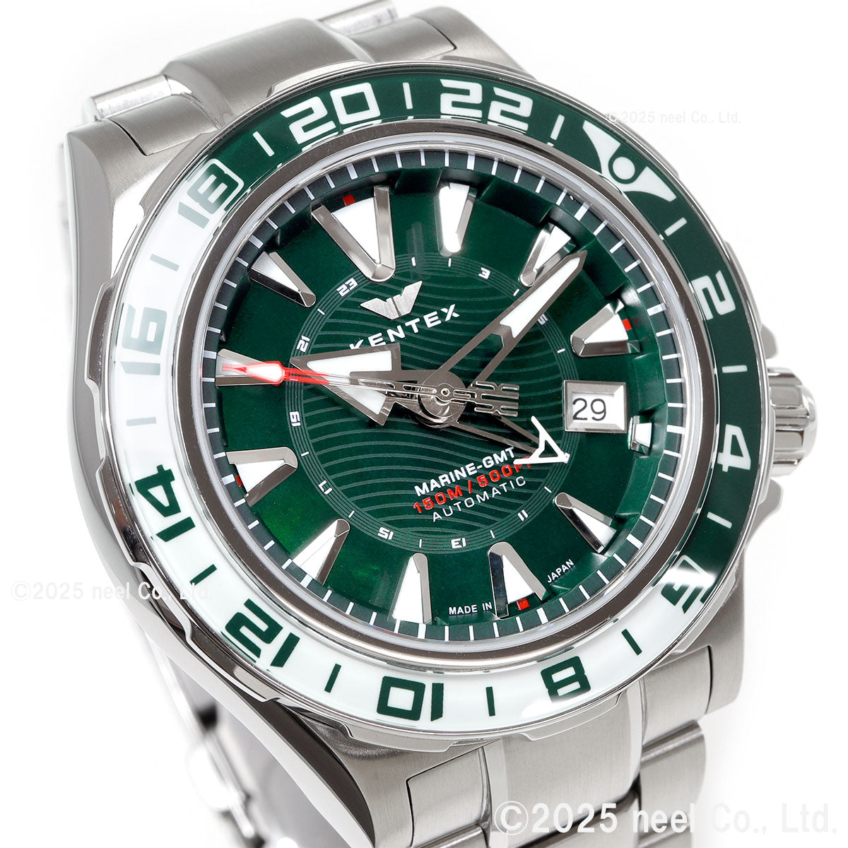 ケンテックス KENTEX マリンGMT グリーンMOP 限定188本 MARINE GMT Green-MOP 腕時計 メンズ 自動巻き 日本製 S820X-11【2025 新作】