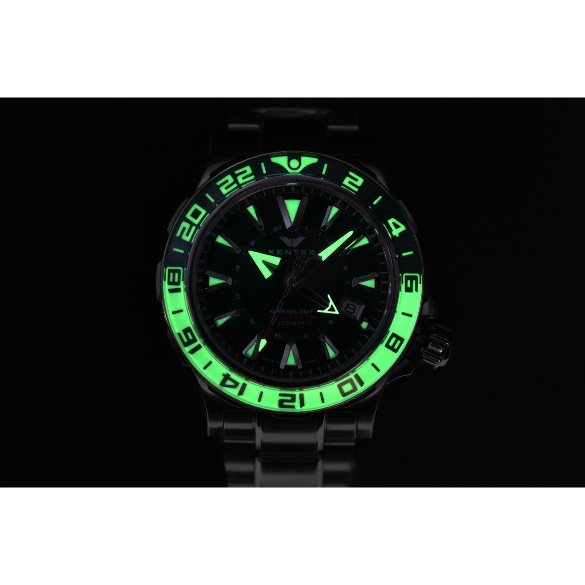 ケンテックス KENTEX マリンGMT グリーンMOP 限定188本 MARINE GMT Green-MOP 腕時計 メンズ 自動巻き 日本製 S820X-11【2025 新作】