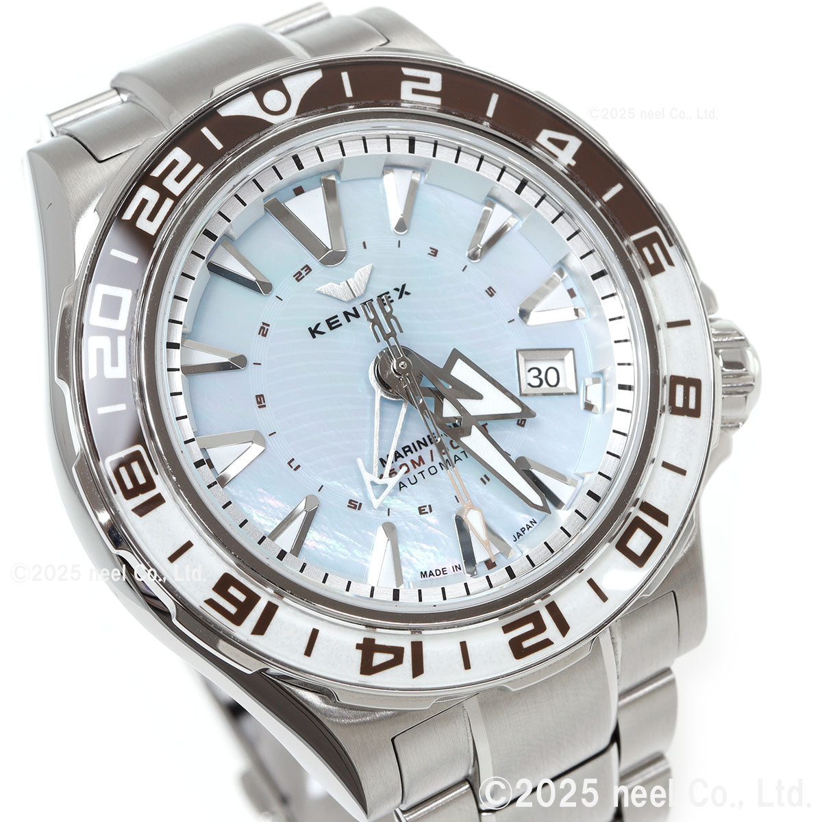 ケンテックス KENTEX マリンGMT アイスブルーMOP 限定99本 MARINE GMT IceBlue-MOP 腕時計 メンズ 自動巻き 日本製 S820X-12【2025 新作】