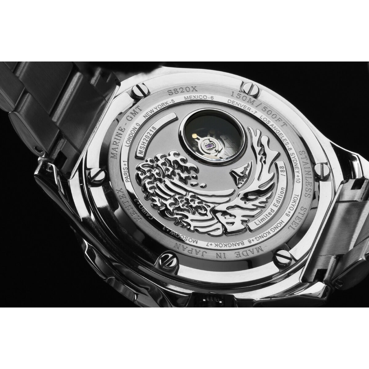 ケンテックス KENTEX マリンGMT アイスブルーMOP 限定99本 MARINE GMT IceBlue-MOP 腕時計 メンズ 自動巻き 日本製 S820X-12【2025 新作】